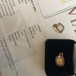 LeVian Rose Gold and Fire Opal ring